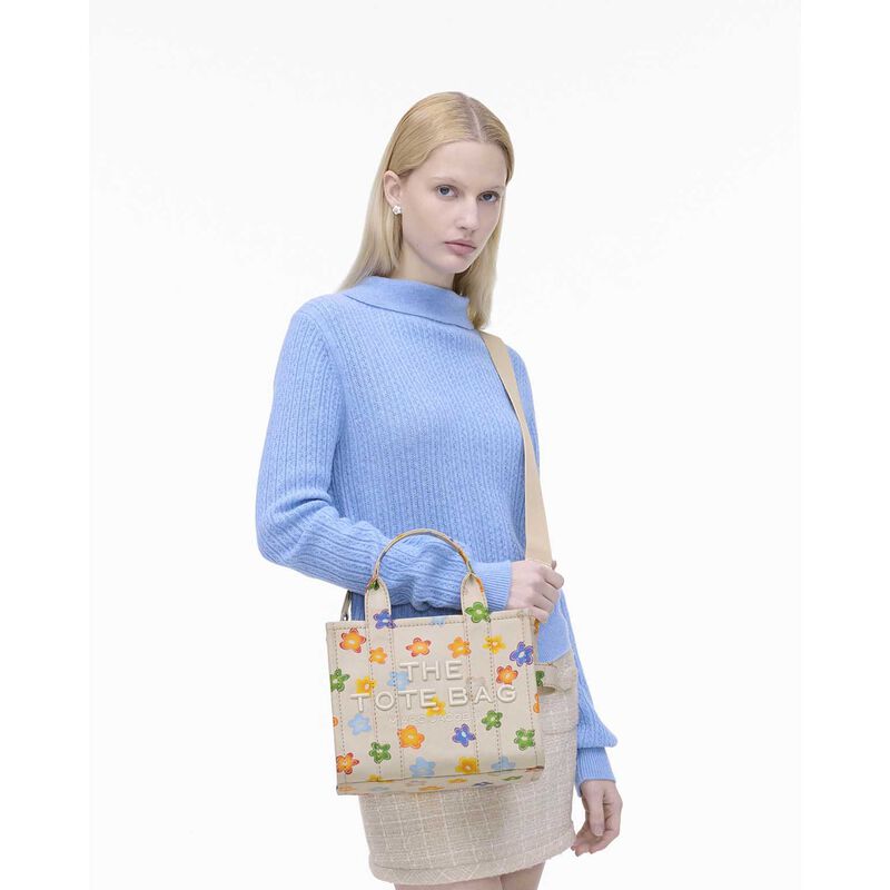 MARC JACOBS The Wild Daisy Canvas Small Tote Bag image number 1